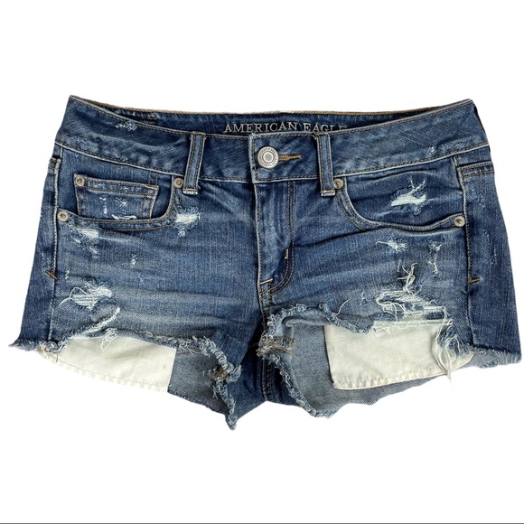 American Eagle Outfitters Pants - American Eagle Shortie Distressed Denim Shorts